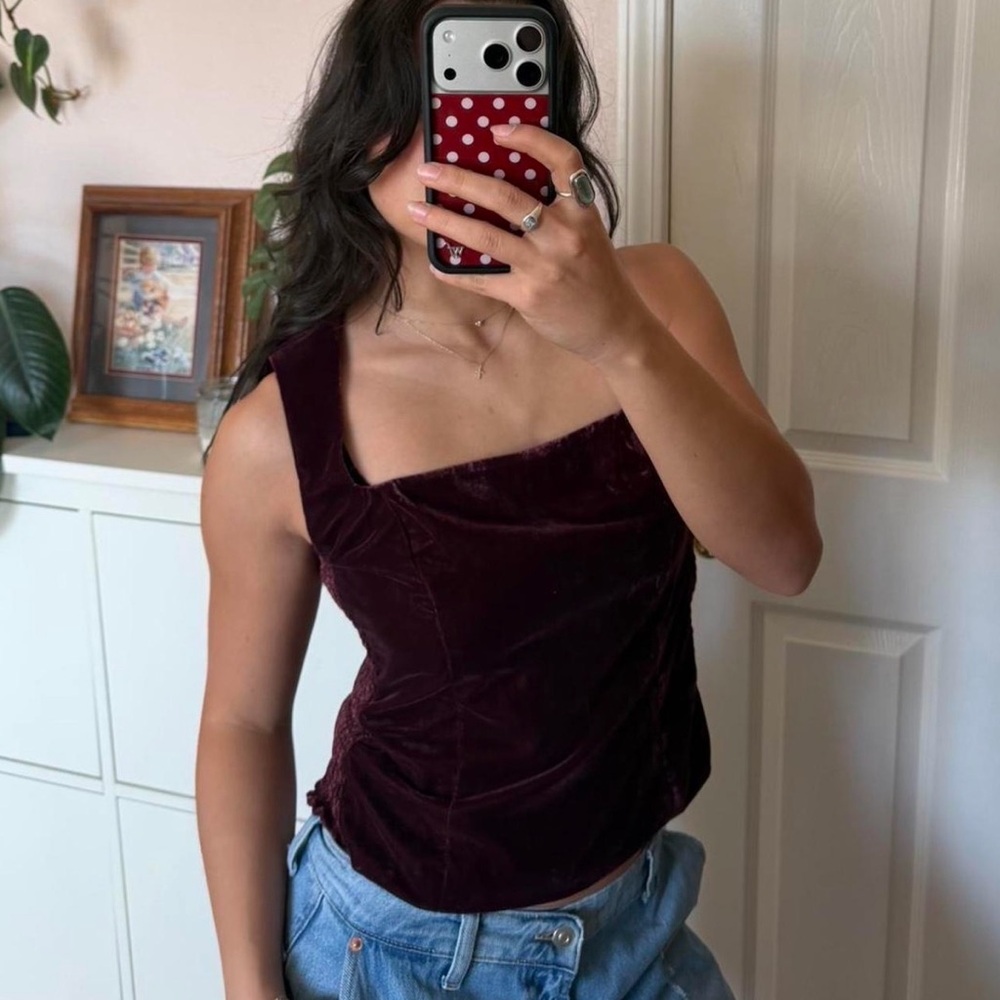 Gap velvet square neck top
